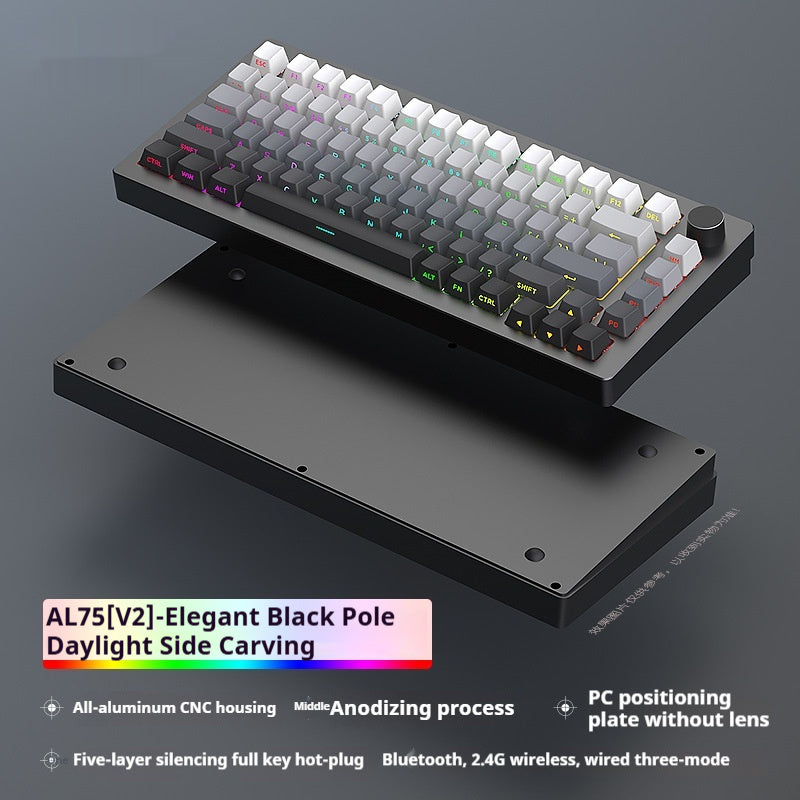 Heiji Snake Aluminum Mechanical Keyboard Kit Tri Mode Bluetooth Wired