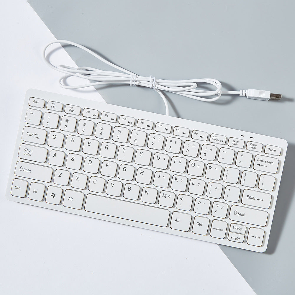 Wired Mini Noiseless USB Keyboard For Desktop Laptop