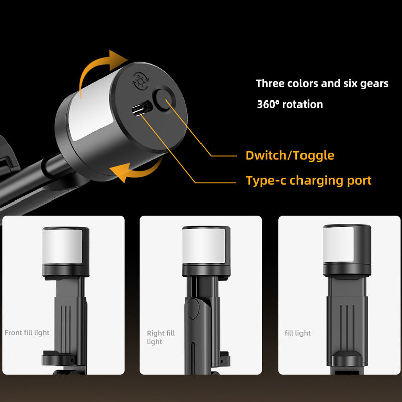 Bluetooth Selfie Stick With Integrated Tripod And Remote