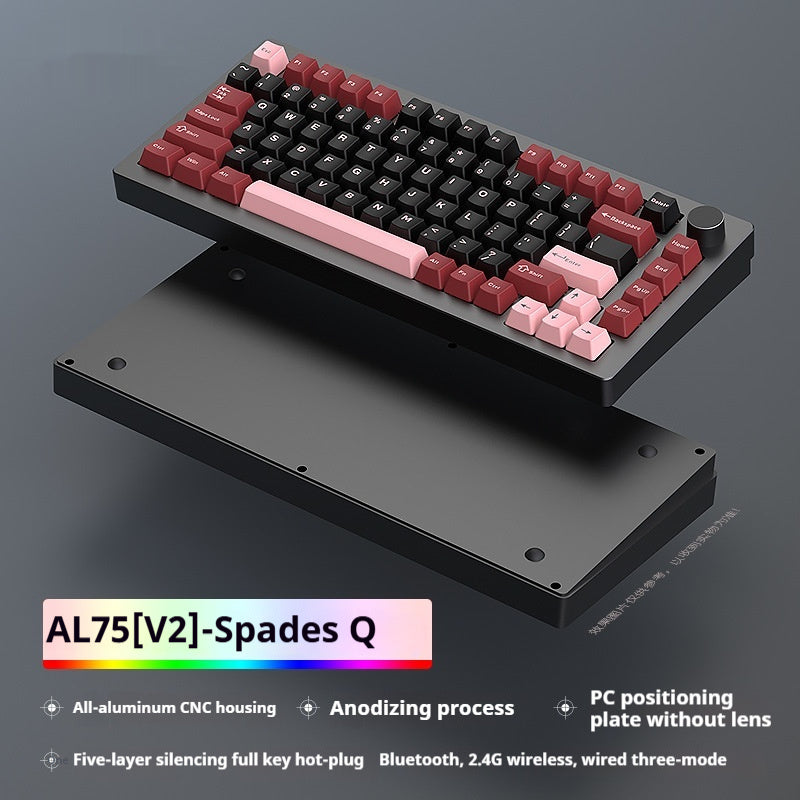 Heiji Snake Aluminum Mechanical Keyboard Kit Tri Mode Bluetooth Wired
