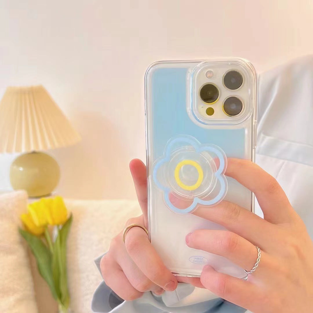 Gradient Blue Phone Case With Bracket Stand